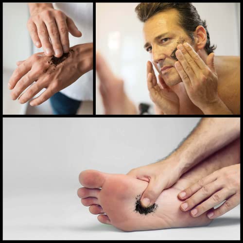 O Naturals Activated Charcoal Mens Body Scrub, Dead Sea Salt Scrub for Men, Anti-Aging Mens Skin Care, Charcoal Natural Body Exfoliating Scrub, Mens Face Scrub, Hand scrub & Body Polish 18oz - Image 5