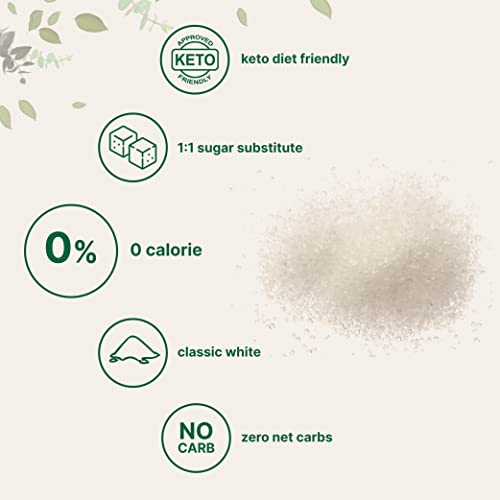 Monk Fruit Sweetener with Erythritol Granules, 4 Pounds, No After Taste, 1:1 White Sugar Substitute, Keto Diet Friendly, Zero Calorie, Natural Sweetener for Drinks, Coffee, Tea, Cookies, No-GMO, Vegan - Image 5