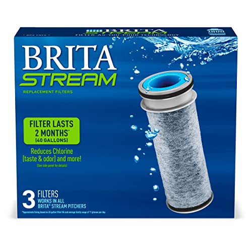 Brita Stream Water Filter Replacements for Stream Pitchers and Dispensers, Lasts 2 Months, Reduces Chlorine Taste and Odor, 3 Count - Image 4