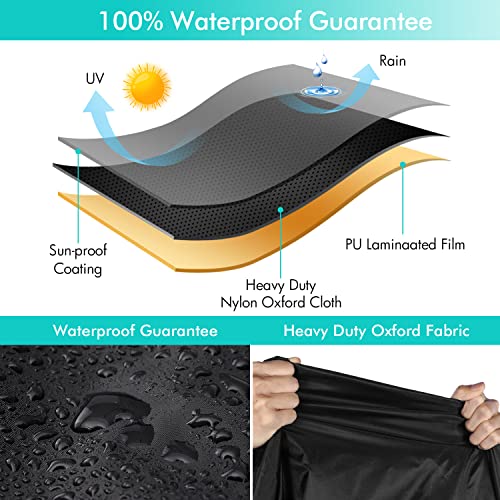 WLEAFJ Patio Sofa Cover Waterproof, 3-Seater Outdoor Sofa Cover, Heavy Duty Deep Lounge Loveseat Cover, Large Lawn Patio Furniture Covers with Air Vent, 82.6’’ W x 39’’ D x 28’’ H - Image 4