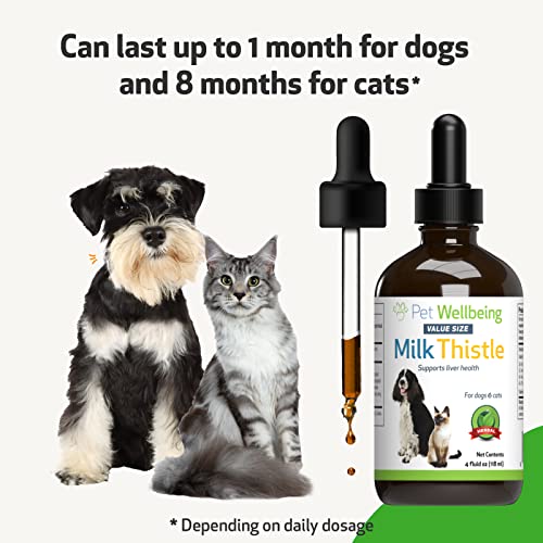 Pet Wellbeing Milk Thistle for Dogs & Cats - Supports Liver Health, Protects Liver - Glycerin-Based Natural Herbal Supplement - 4 oz (118 ml) - Image 2